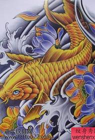 Tattoo Show Bild für Sie ein goldenes Tintenfischtattoo Manuskript zu teilen