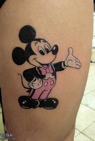 leg cute Mickey tattoo pattern