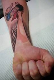 Ilmaise Luffy-kumi-miehen käsivarren tatuointikuvion arvo täysin