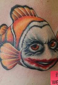 Tattoo Training School: Bloody Clownfish Tattoo Muster Bild