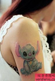 girls arm cartoon koala tattoo pattern