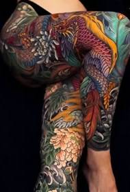 several large-area traditional tattoos Appreciation of pattern works