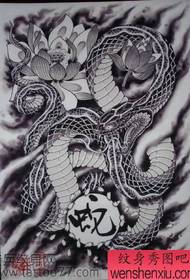 full back snake tattoo manuscript