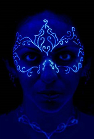 Люмінесцентна татуювання маски для обличчя