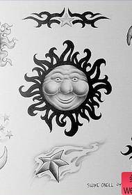Súhvezdí Tattoo Pattern: Sun Moon pentagram tetovanie vzor tetovanie obrázok