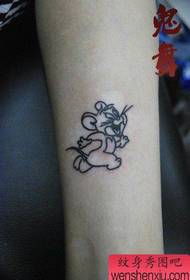 girl arm cute cartoon mouse tattoo pattern
