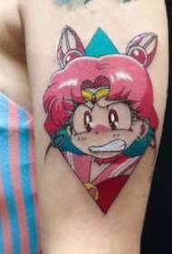 Caricatura de anime de un grupo de hermosas imágenes de tatuajes de chicas para disfrutar 172625 - Disney Princess tattoo noble y hermosa serie de tatuajes de Disney Princess tattoo