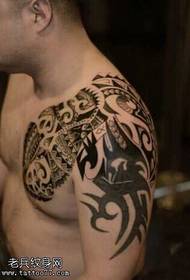 Half a totem tattoo pattern