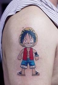 Anime One Piece Luffy Tattoo eredua
