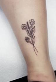 adecuado para el brazo Figura de pequeño tatuaje lindo ultra simple 18 hojas