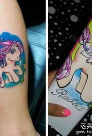 dziewczyny nogi kreskówka mały wzór tatuażu Tianma