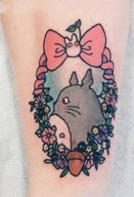 18 Zhang Miyazaki anime karakter Totoro tegneserie tatovering mønster