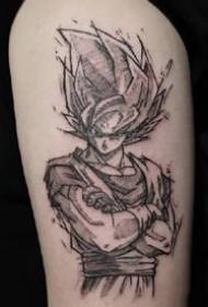 Dragon Ball Tattoo: Anime Dragon Ball Tattoo Pattern pada lengan dan kaki 173579 - Shoulder Doodle Portrait Tattoo Pattern