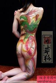 Peradangan kuning Jepang Tato kaendahan tato kebak tato phoenix kerja