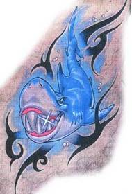 Pattern ng Shark Tattoo: Totem Shark Tattoo Pattern Larawan ng tattoo