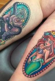 lindo tatuaje de debuxos animados variedade de tatuajes de cores con diferentes formas de patróns de tatuajes de debuxos animados bonitos
