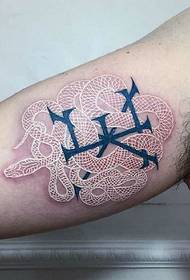 neaiškiai matomo personalizuoto tatuiruotės modelio grupė