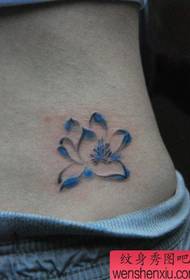 talie frumoasă model de tatuaj lotus pictură de lotus frumos