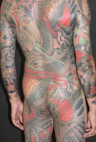 All-America Japanese gangster tattoo pattern