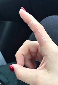 fluorescent tattoo pattern on the finger