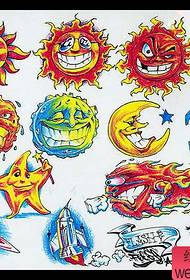 Pattern di tatuaggi di Sun Star