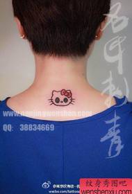 modeli i tatuazheve të vogla të maceve të qafës së vajzave për qafën