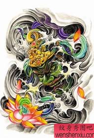 Ιαπωνία Prajna Lotus χειρόγραφο τατουάζ