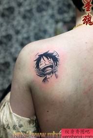 shoulder One Piece Luffy avatar tattoo pattern