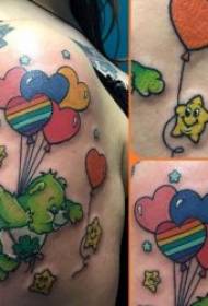 crtani slatki uzorak tetovaža boja tetovaža životinja crtani slatki uzorak tetovaža