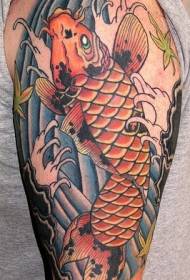 dath gualainn brocade Seapánach 鲤 Patrún tattoo