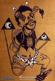 Еўрапейскі і амерыканскі вецер пакараныя малюнкам татуіроўкі манаграмы злодзея