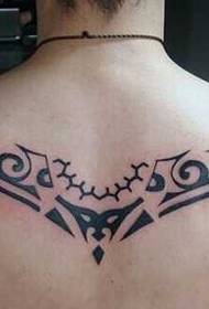 back simple totem tattoo pattern