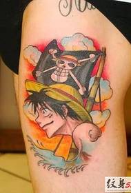 Anime One Piece Tattoo Collection 172772 - Cartoon Man on Arm Tattoo patroon
