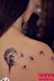 beauty shoulder fashion dandelion tattoo pattern