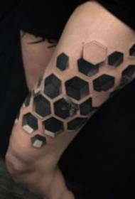 3D-stereostil för en uppsättning tatueringar