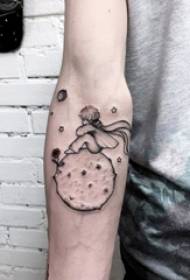 lányok karját Kreatív rajzfilm tetoválás kép fekete szürke vázlatpont tüske tippeket