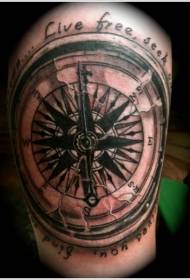 shoulder brown Nice ocean compass tattoo pattern