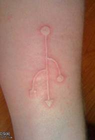 Arm USB Invisible Tattoo pattern