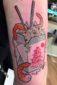 Εκτίμηση μιας δελεαστικής ομάδας φωτογραφιών τατουάζ τροφίμων