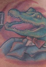 padrão de tatuagem de cantor de crocodilo