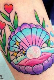Rukopis Seashell Shell Tattoo Pattern