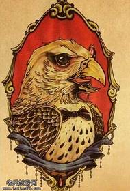 manuscript handsome eagle tattoo pattern