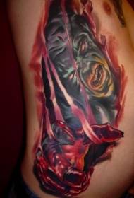 vyötärön puolella väri kauhu demoni tatuointi malli