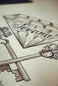 Manuskript Diamond Key Tattoo Patroon