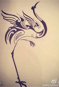 „Totem Crane“ tatuiruotės rankraščio raštas