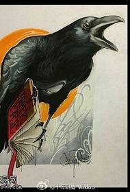Painted Classic Crow Tattoo Pattern