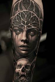 a set of European and American style special effects 3d totem tattoo tattoo