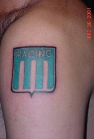 Klasik yarış logosu dövme deseni