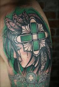 hand green beauty tattoo pattern 173363-八啦tattoo pattern