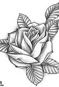 पांडुलिपि गुलाब की पत्ती टैटू पैटर्न